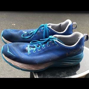 Hoka One One Mach Men’s Blue White Athletic Running Sneakers Size 13